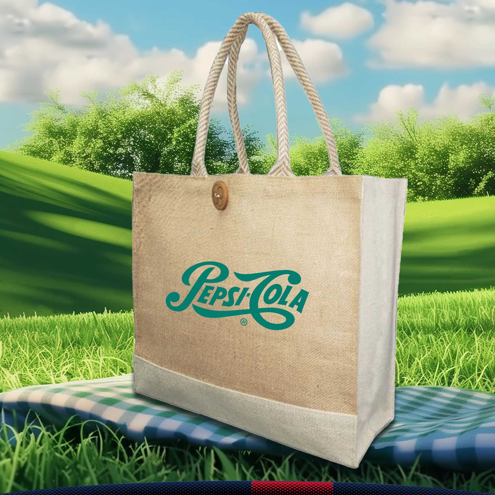 Inkay Laminated Jute Tote Bag, custom tote bag with logo imprint 2