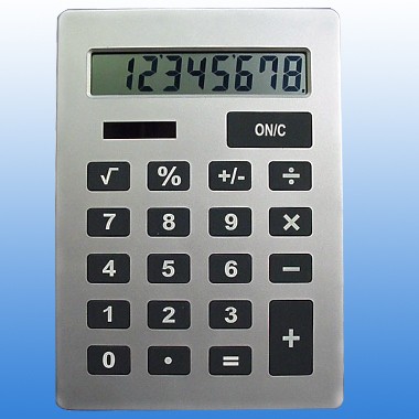 Dual- Powered SILVER JUMBO CALCULATOR 2