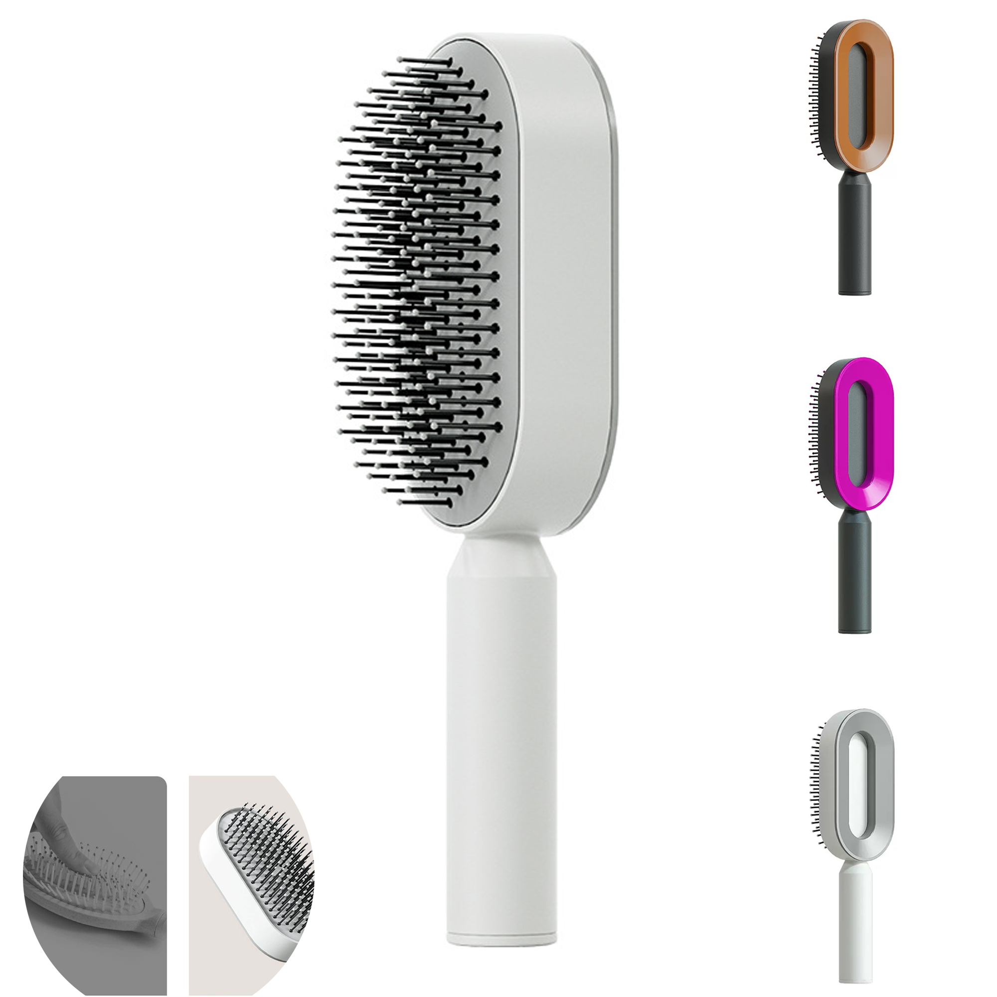 Self Clean Cushion Hairbrush 2