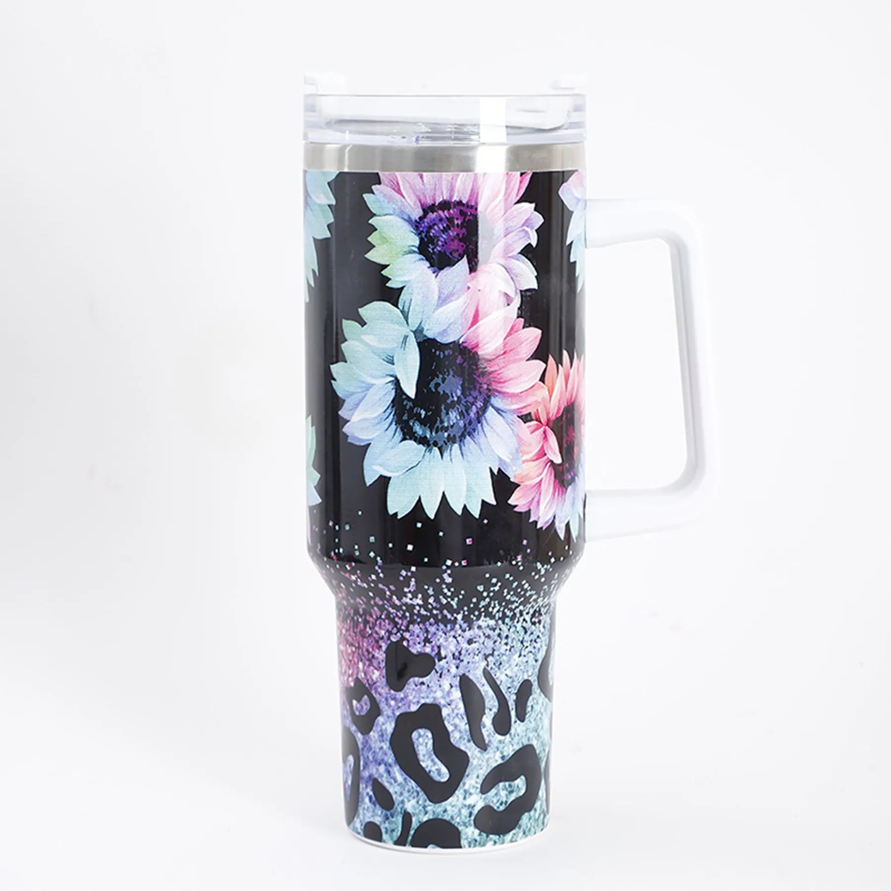 40 Oz Customized Full Color Printed Vacuum Tumbler with Hand 14