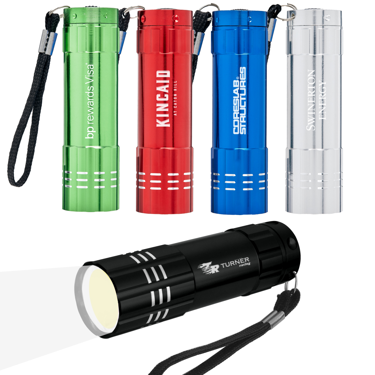 Spectre COB LED Aluminum Flashlight w/Strap 1
