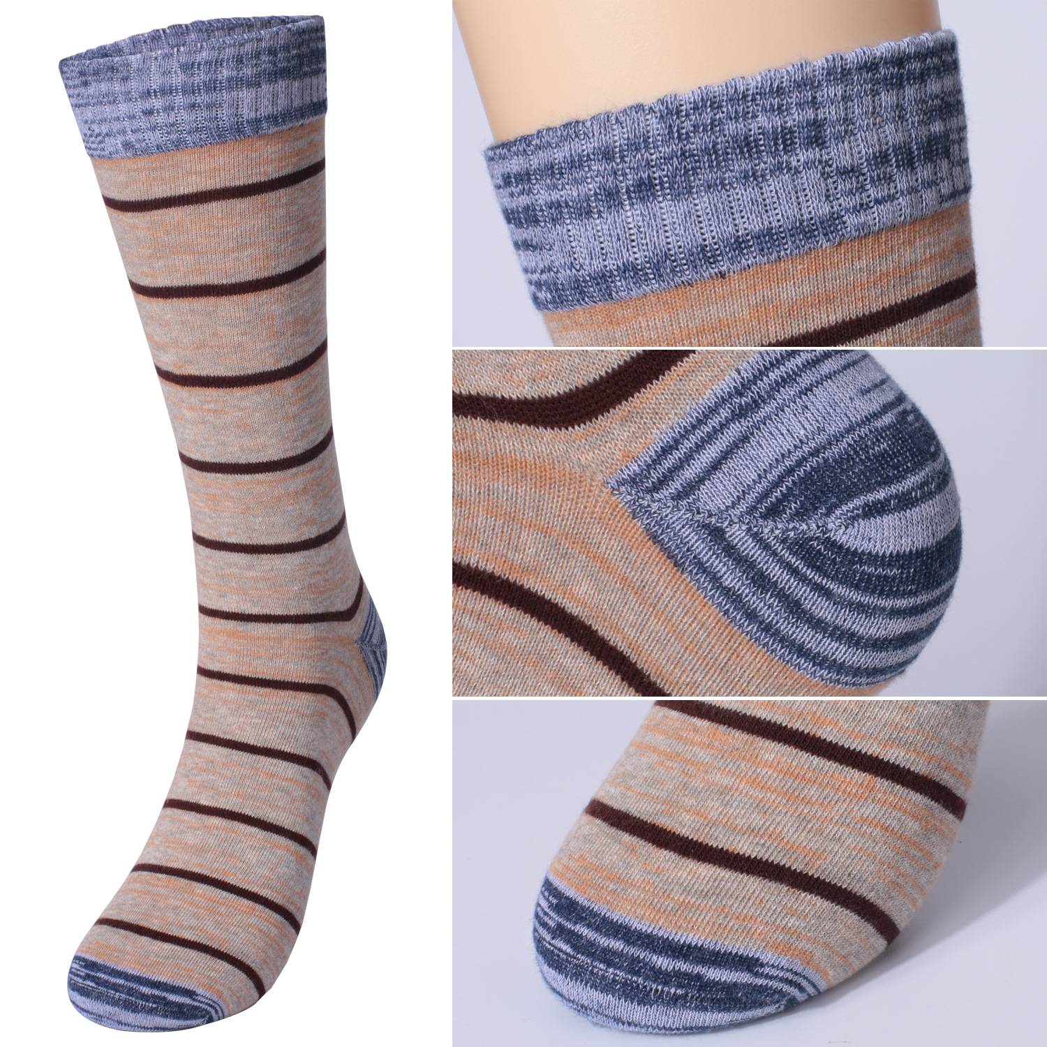 Cotton Knee-High Striped Socks 8