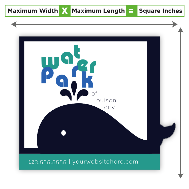 Custom Shape Magnet - 8 to 9.99 Square Inches - 20 Mil. 3