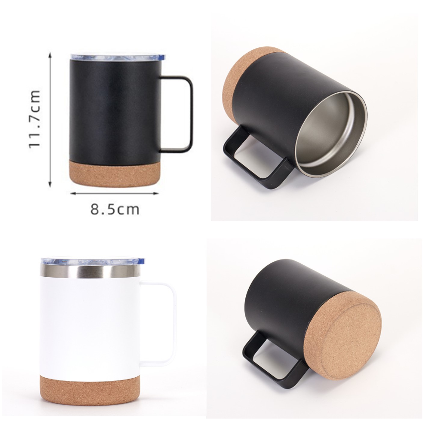 12 Oz Vacuum Mug with Cork Bottom 3