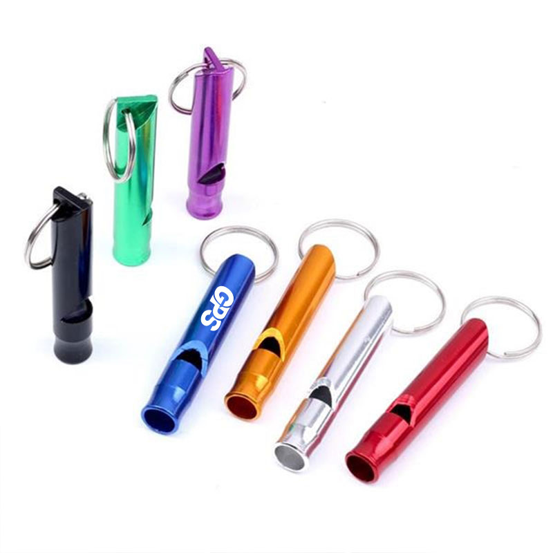 1 7/8 " Aluminum Alloy Safety Whistle with Key Ring 3