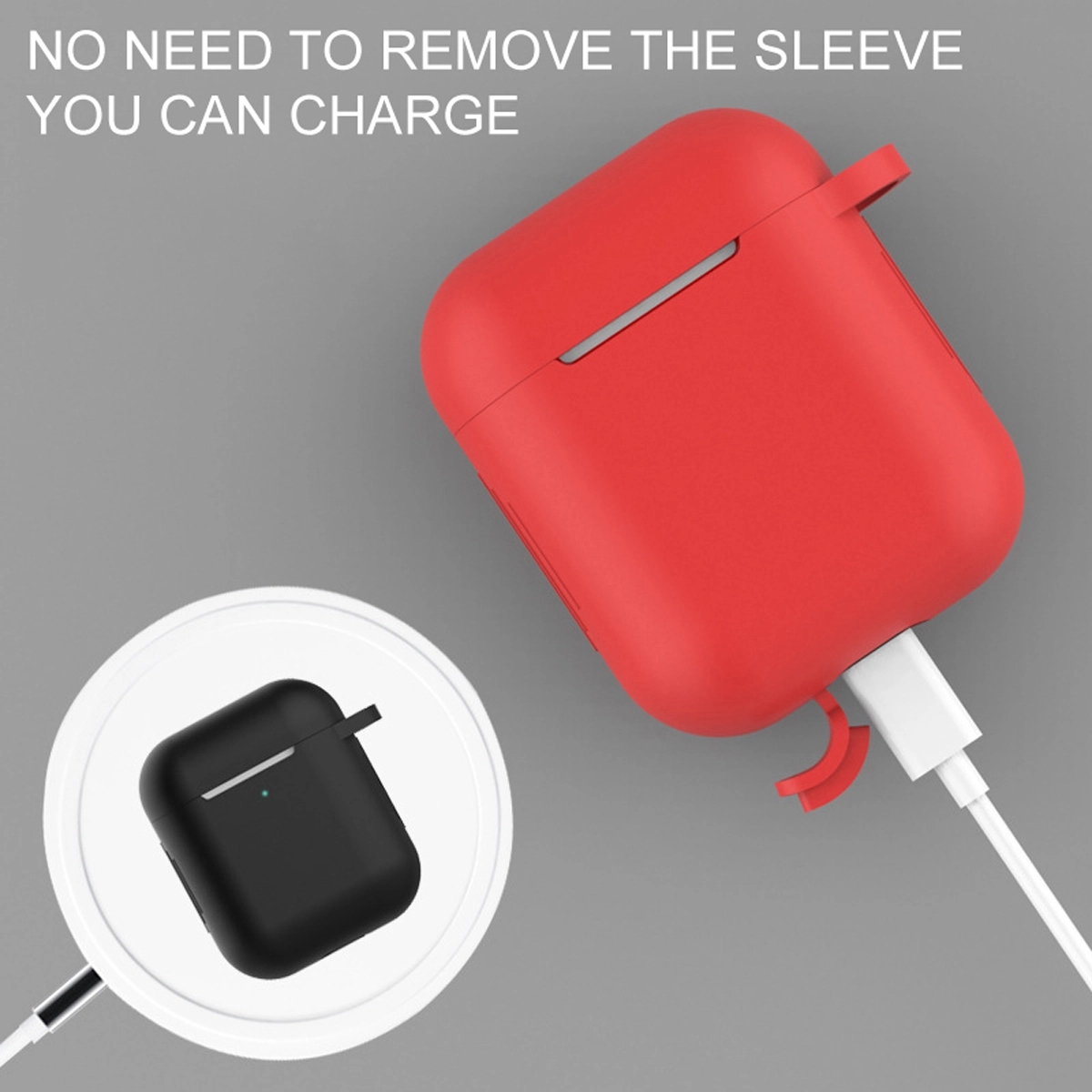 Silicone Earphone Cases With Carabiner 1