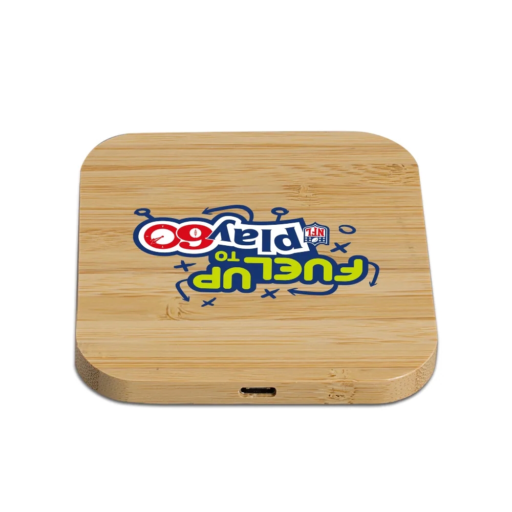 15W Bamboo Eco-Friendly Wireless Charger-Square 1