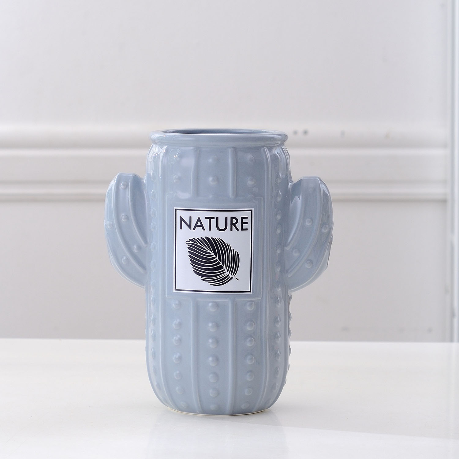 Cactus Shape Ceramic Vase for Flower Arrangement Home 5