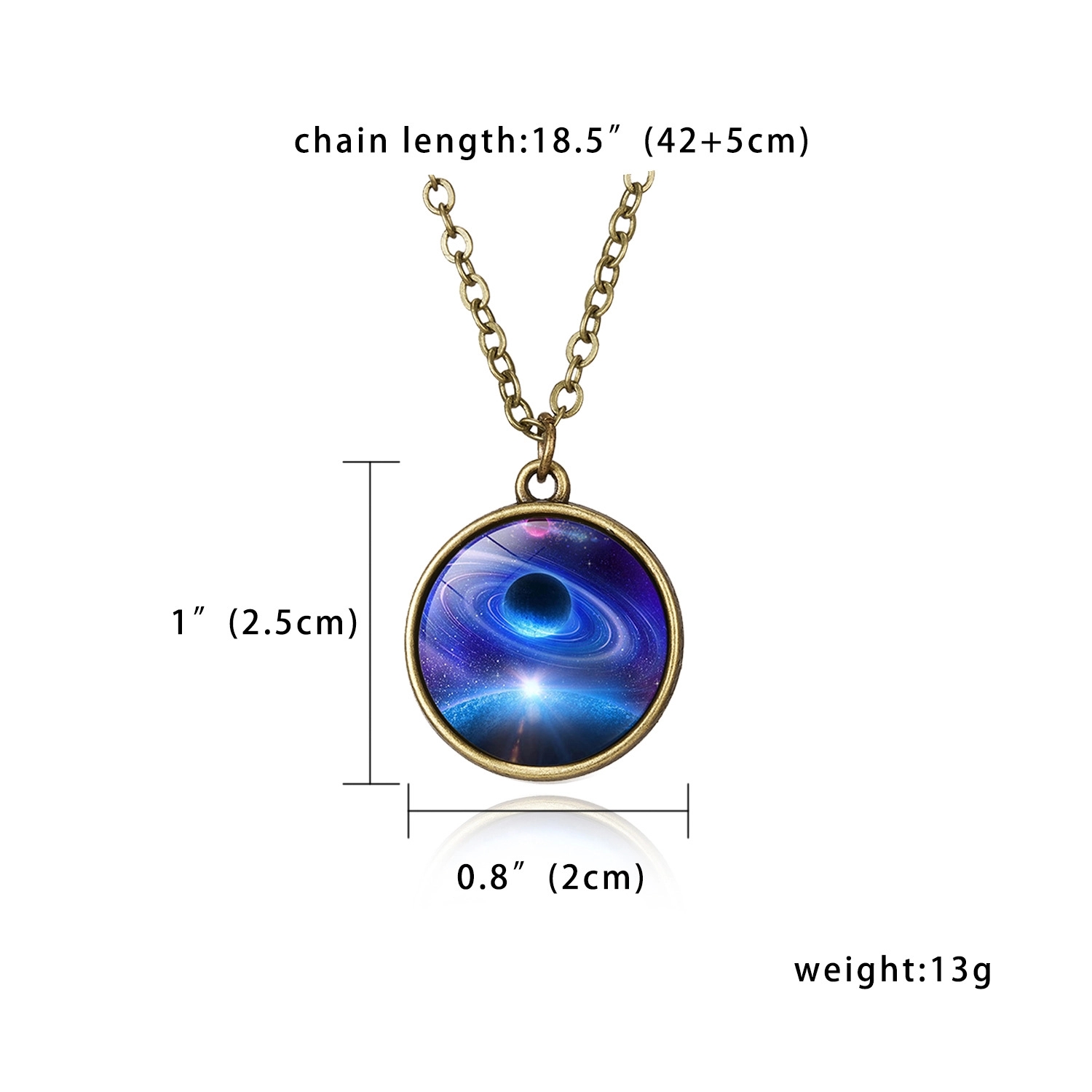 Galaxy Necklace Universe Jewelry Art Print Pendant 4