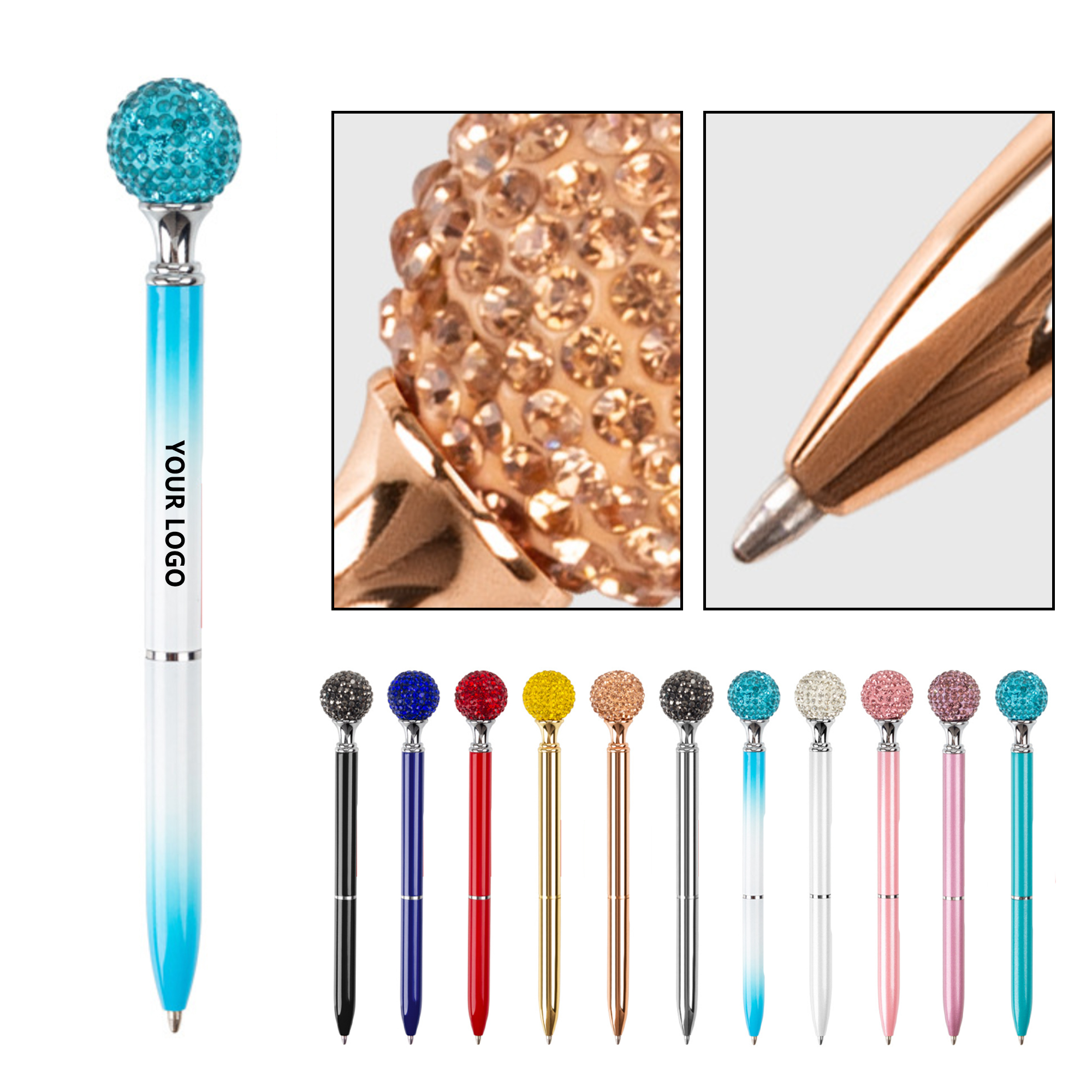 Diamond Ball Metal Ballpoint Pen 1