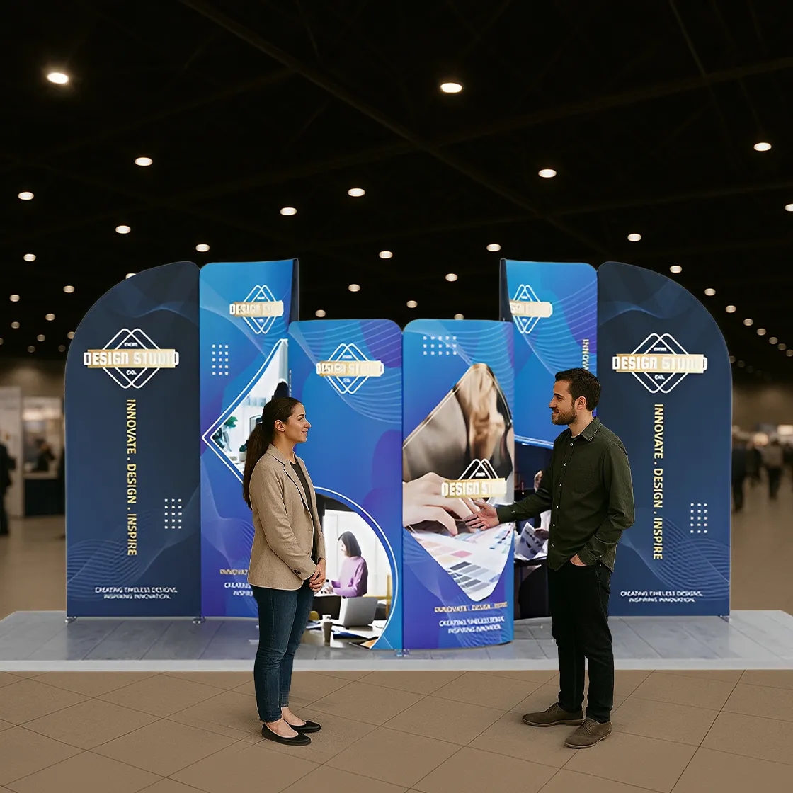 13ft Magnetic Modular Fabric Displays - Curved Shape 8
