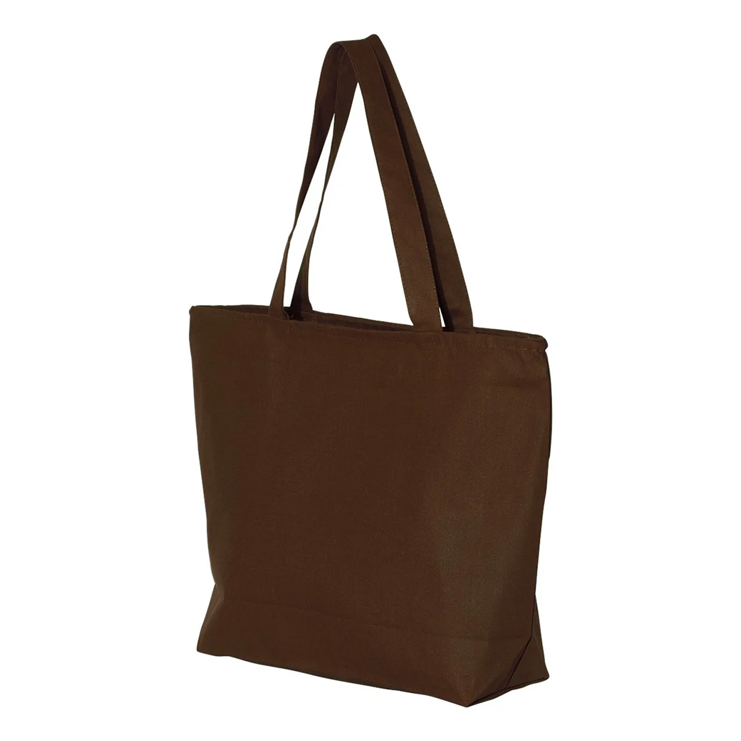 Wide Canvas Zippered Tote Bag 5