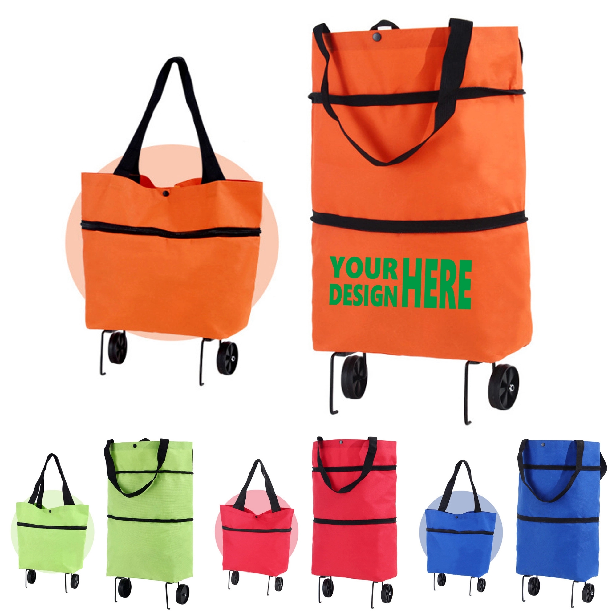 Folding Shopping Bag with Wheels 7