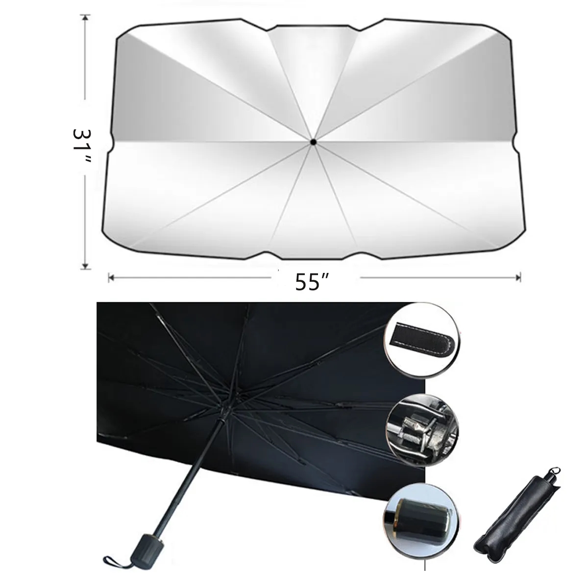 Sun Shade Umbrella For Car Windshield 3
