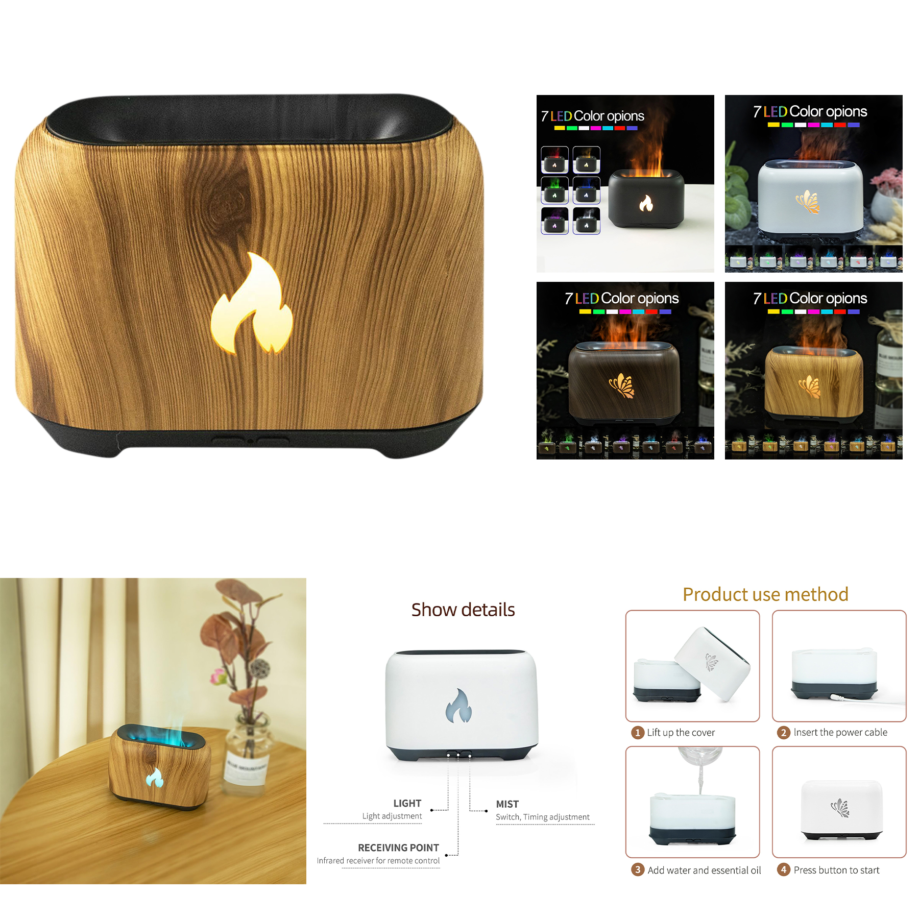 7 Color Flame Air Diffuser 2