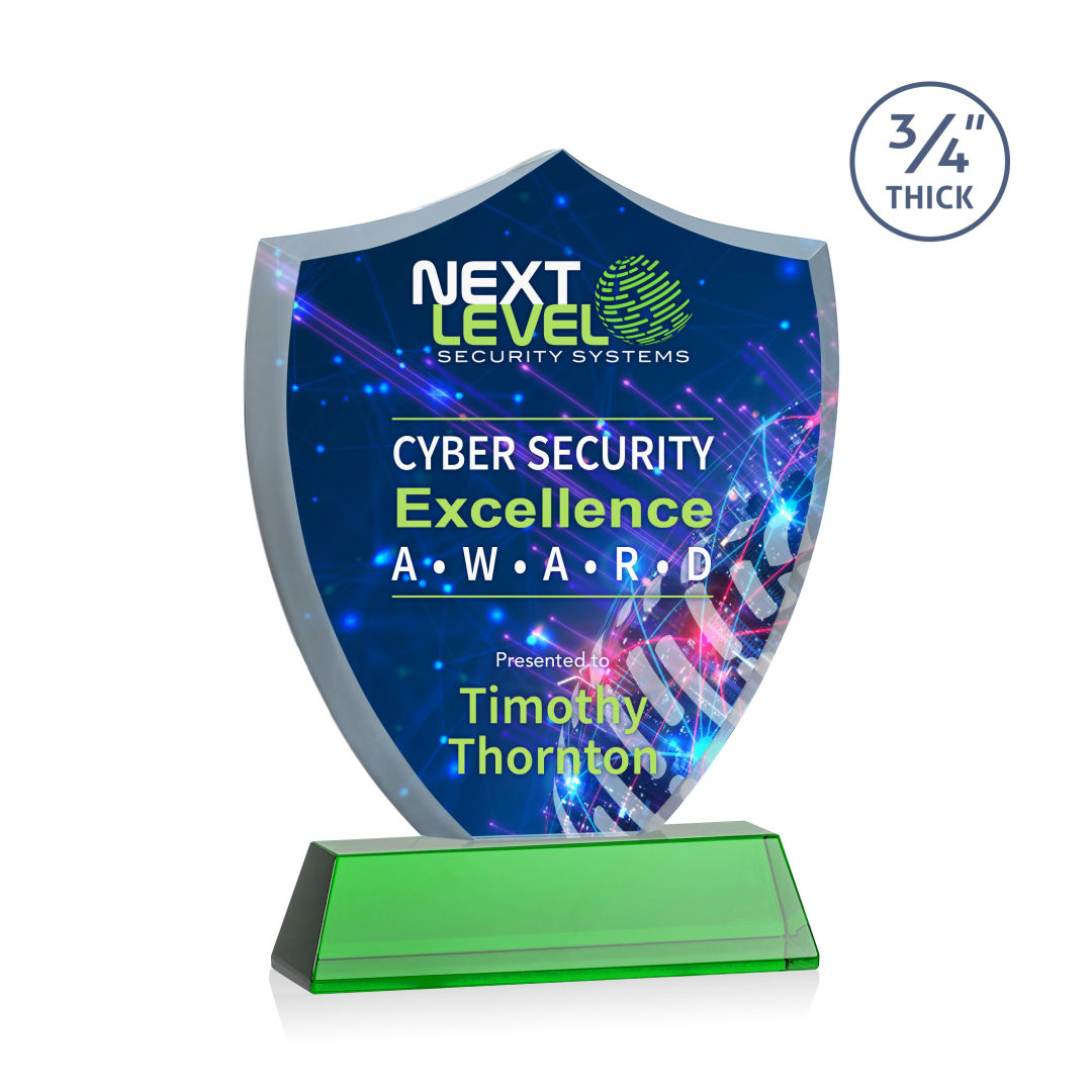 Scudo Shield VividPrint™ Award on Newhaven - Green 6