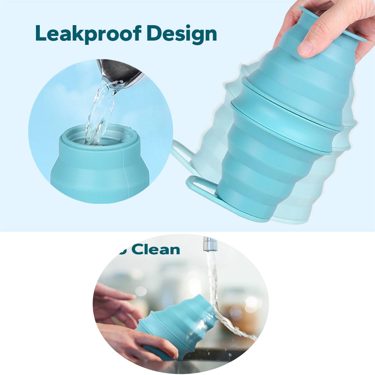 Silicone Foldable Water Bottles for Travel 4