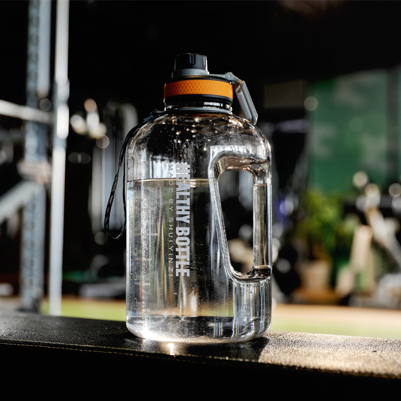 2.2L Clear Large Capacity BPA Free Gym Motivational Water Bottle 3