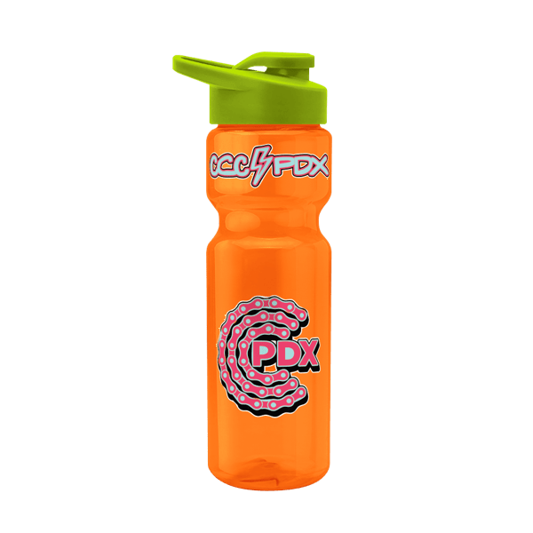 Blazer 28oz Transparent Bike Bottle w/Drink-thru Lid 2317