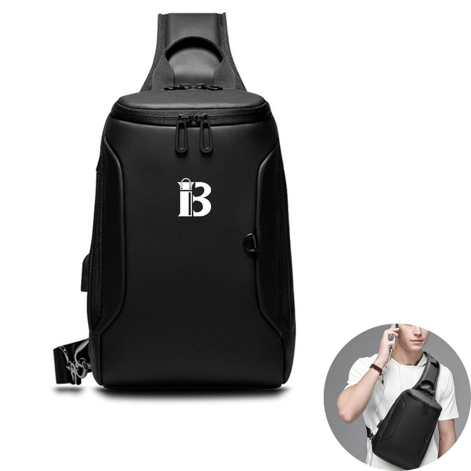 Polyester fiber Men's Chest Sling Bag 1