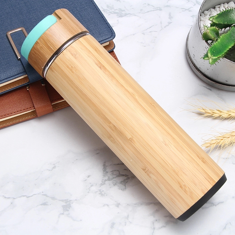 19 oz Custom Bamboo Tea Tumbler with Infuser & Strainer 6