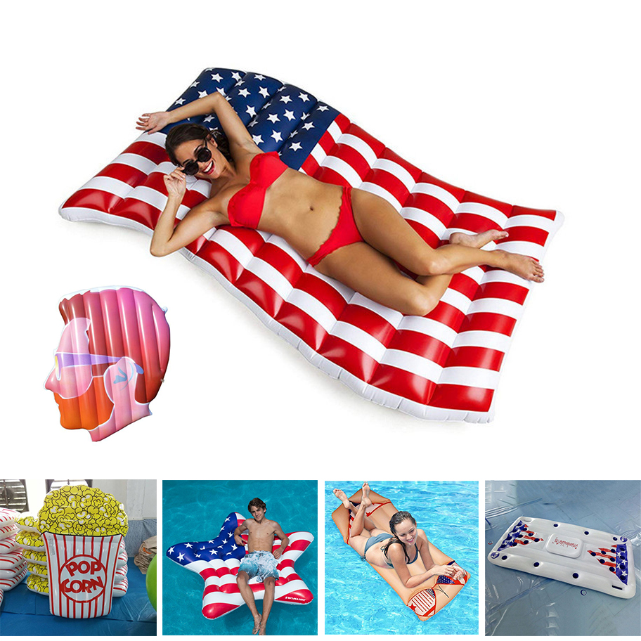 Inflatable Bikini Pattern Floating Bed 7