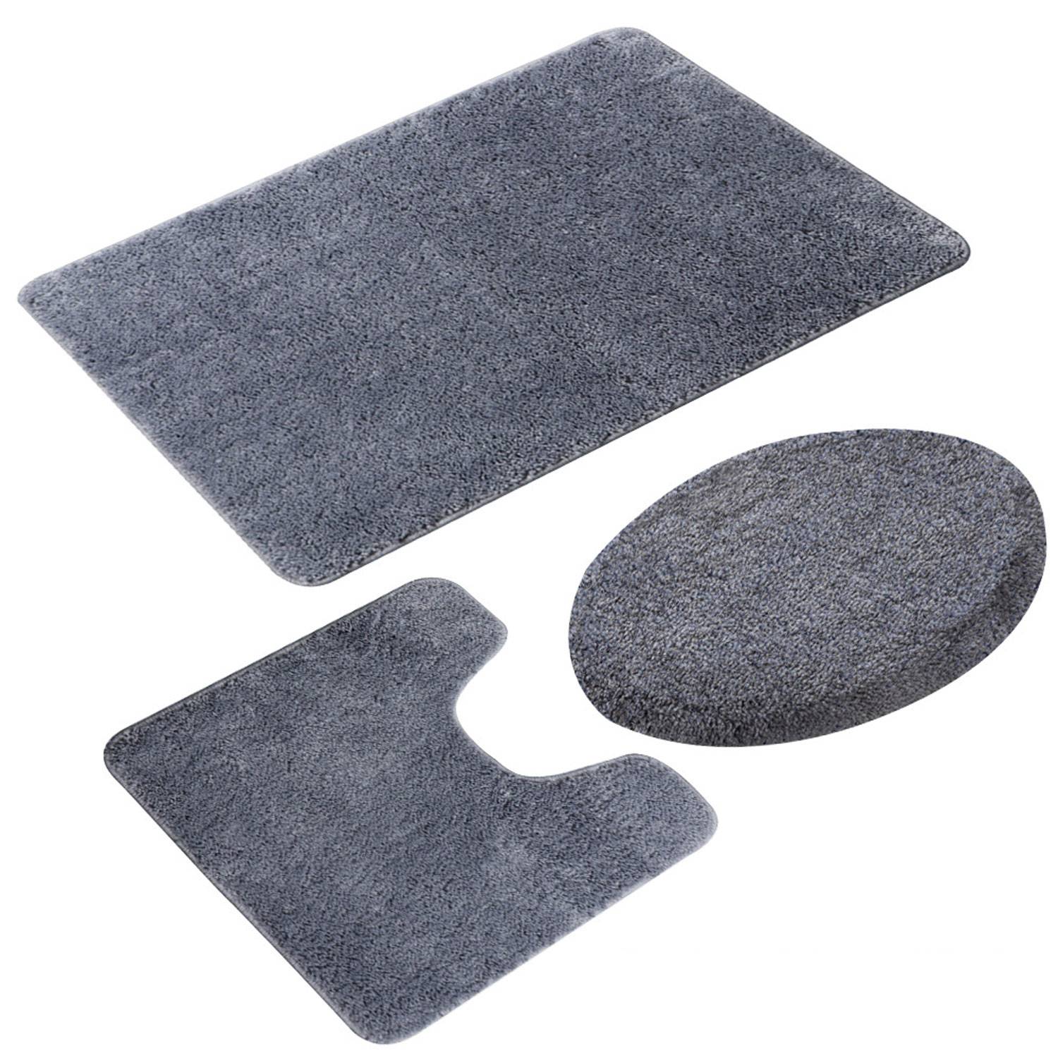 3 Piece Bathroom Rug Set Bath Mats 2