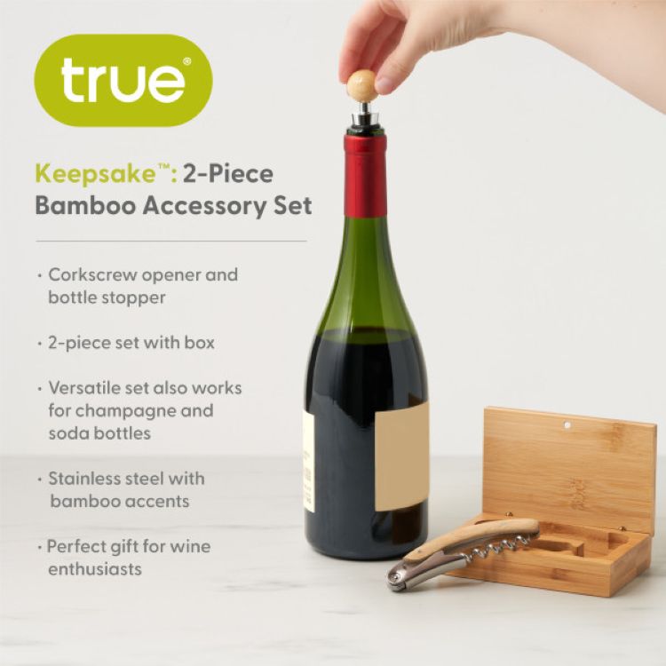 True® Keepsake™: 2-Piece Bamboo Accessory Set 1