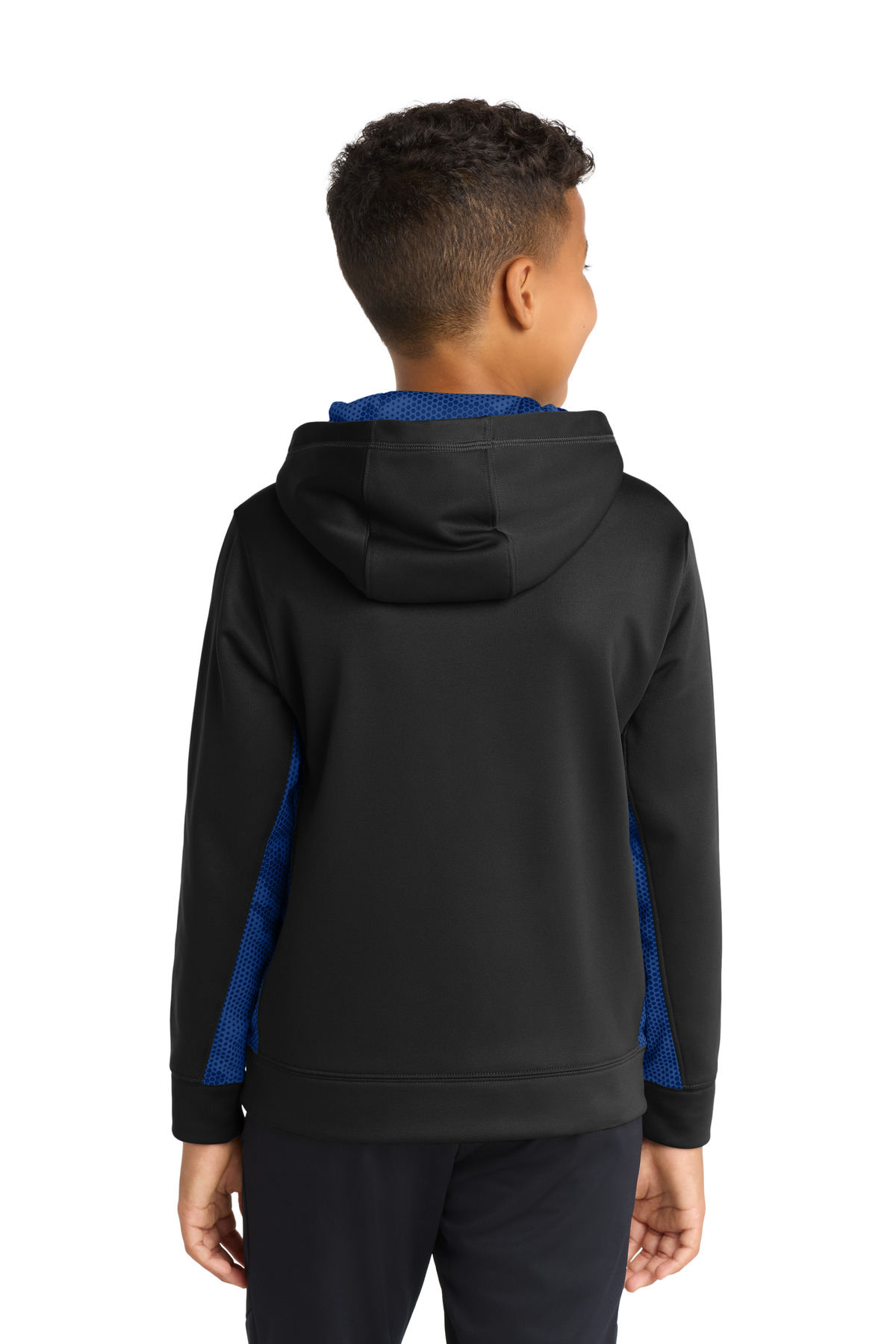 Sport-Tek Youth Sport-Wick CamoHex Fleece Colorblock Hooded Pullover. YST239 15