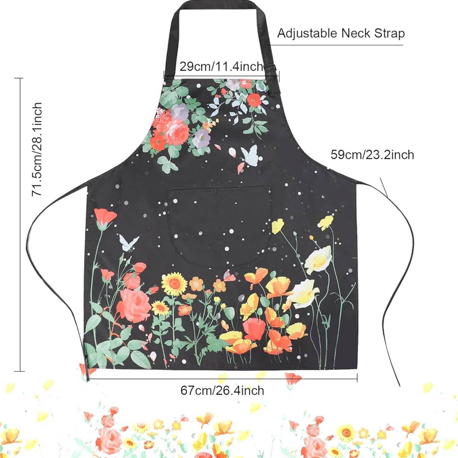 Floral Waterproof Apron 3