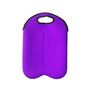 Neoprene Dual Color 2 Bottle Wine Bag With Cutout Handles 32