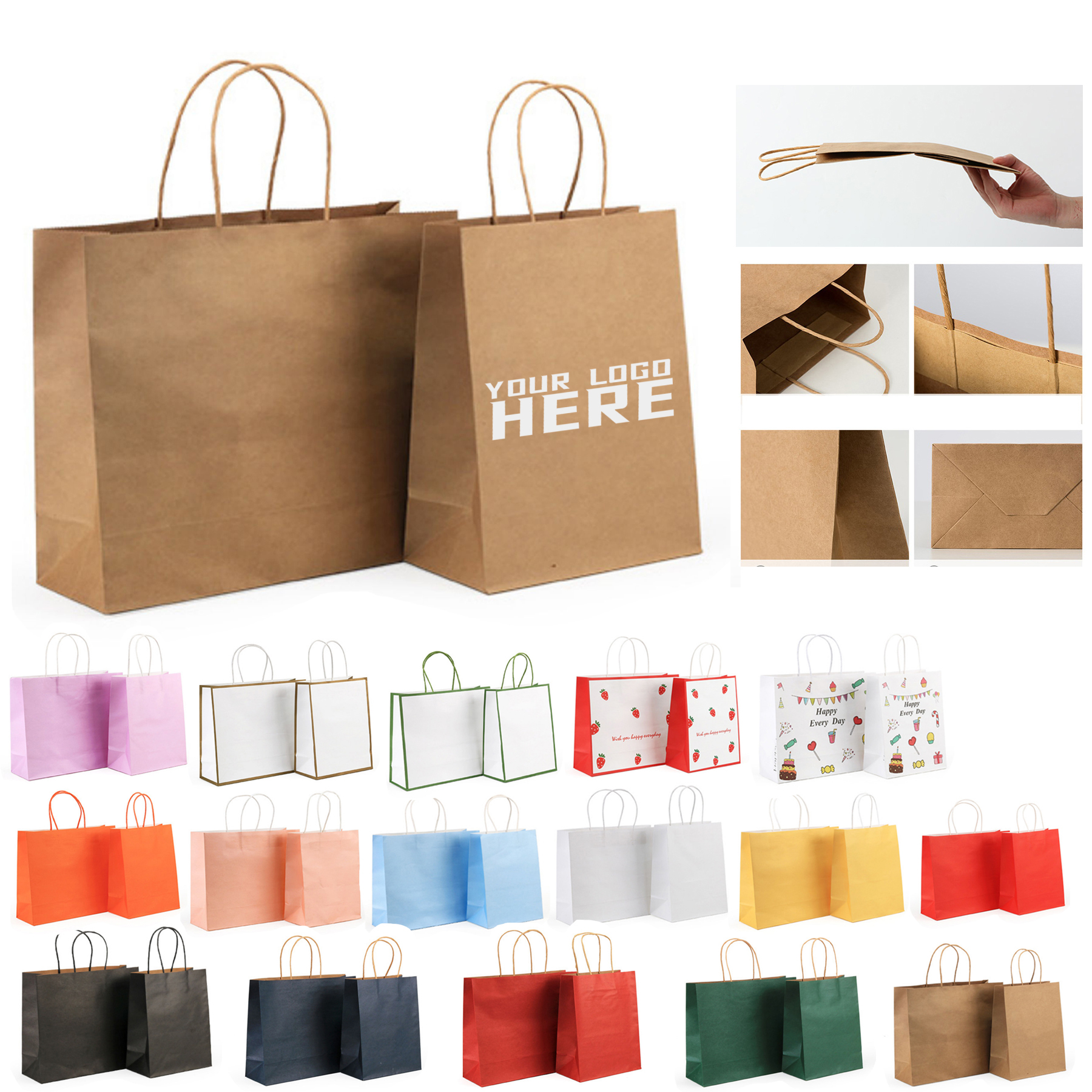 Kraft Paper Shopper Tote Bag 1