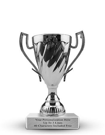 Cup Trophy: 6.5", 3x2" Marble base w/ Silver 5.5" 1