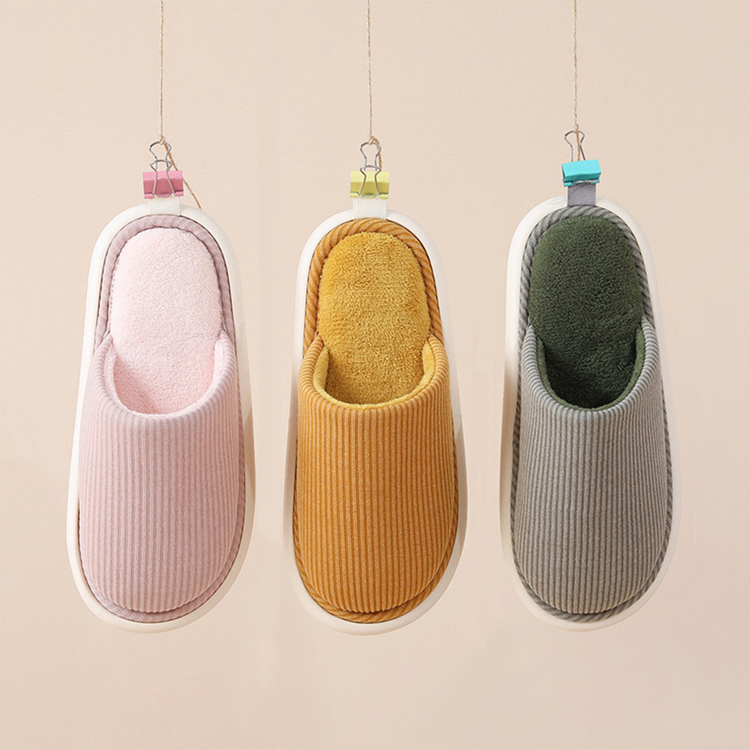 Winter warm and anti slip cotton slippers 4