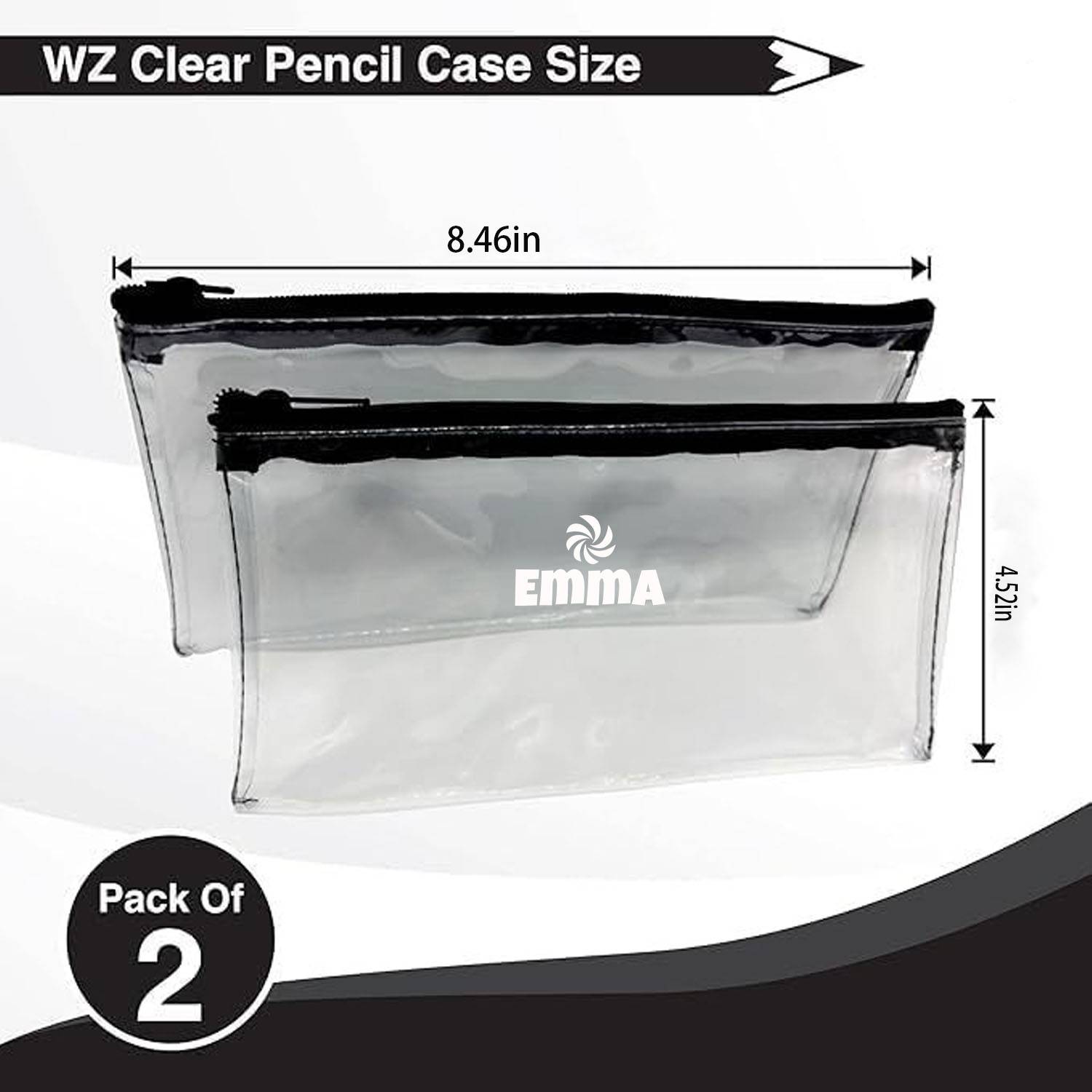 Transparent PVC Pencil Cases w/ Zipper 3
