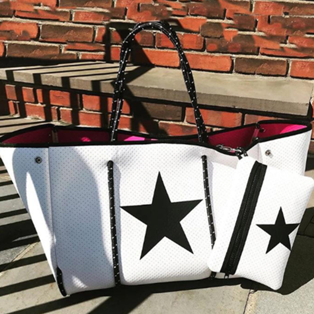 Neoprene Beach Tote Bag With Inner Mini Bag 1