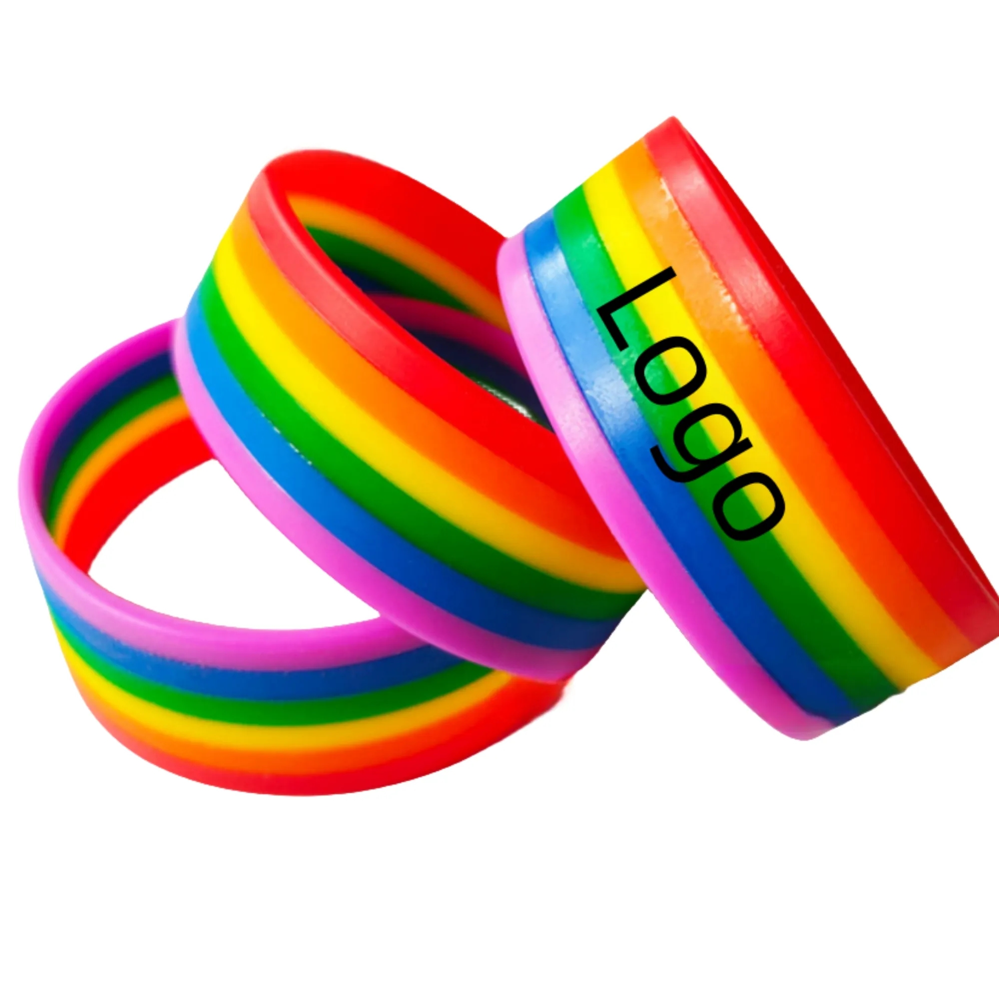 Rainbow Stretch Silicone Bracelets 2