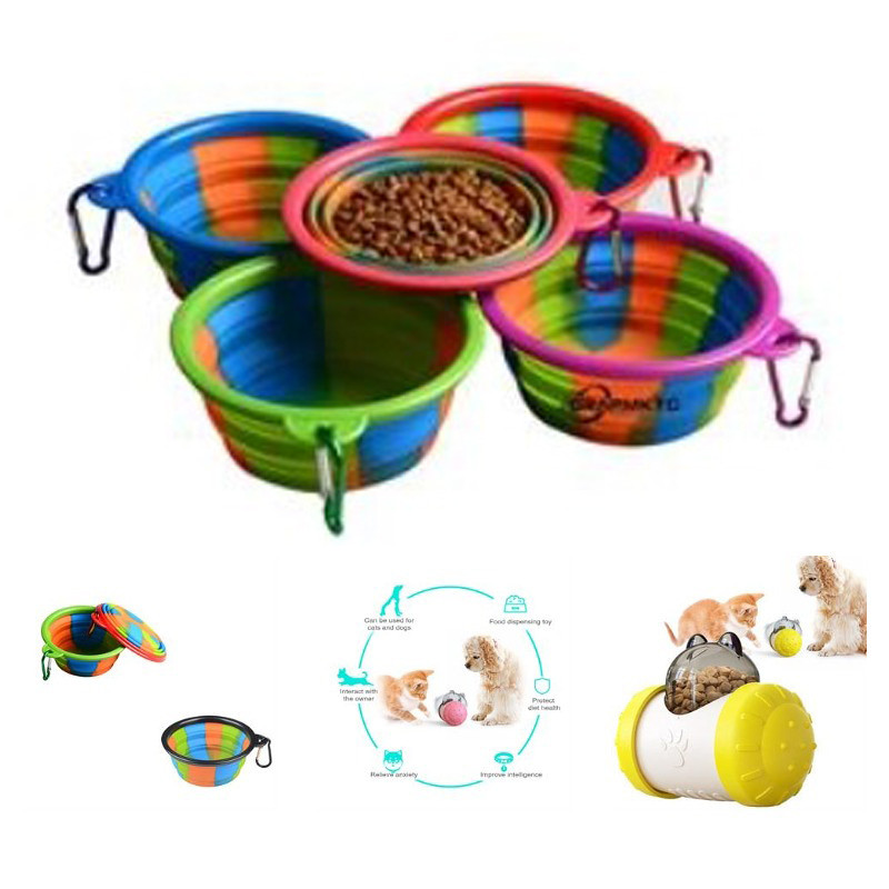 Silicone Portable Foldable Camouflage Pet Feeding Bowl