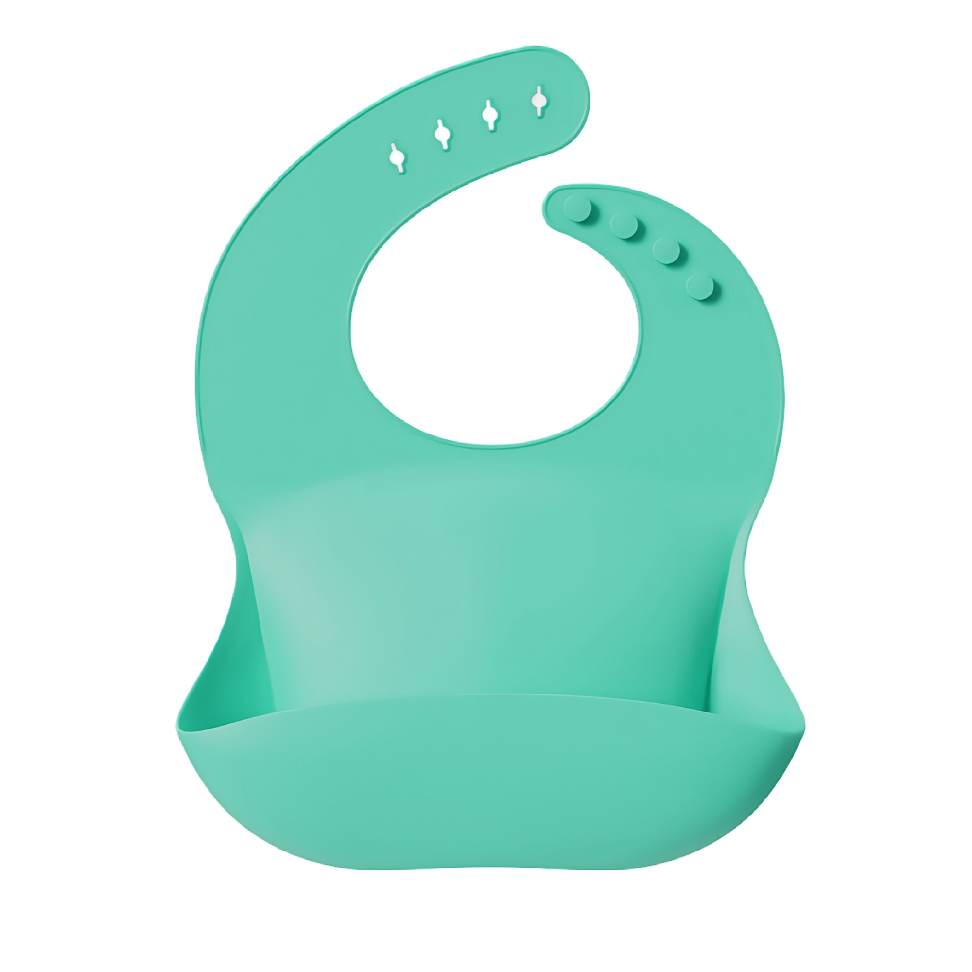 3D Curved Silicone Baby Bib with 4 Adjustable Straps 10