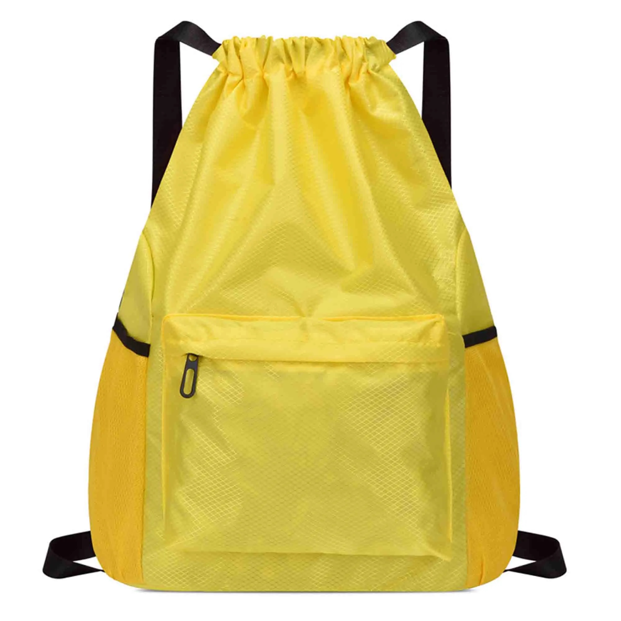 Waterproof Drawstring Backpack With Front Zipper Pocket 6