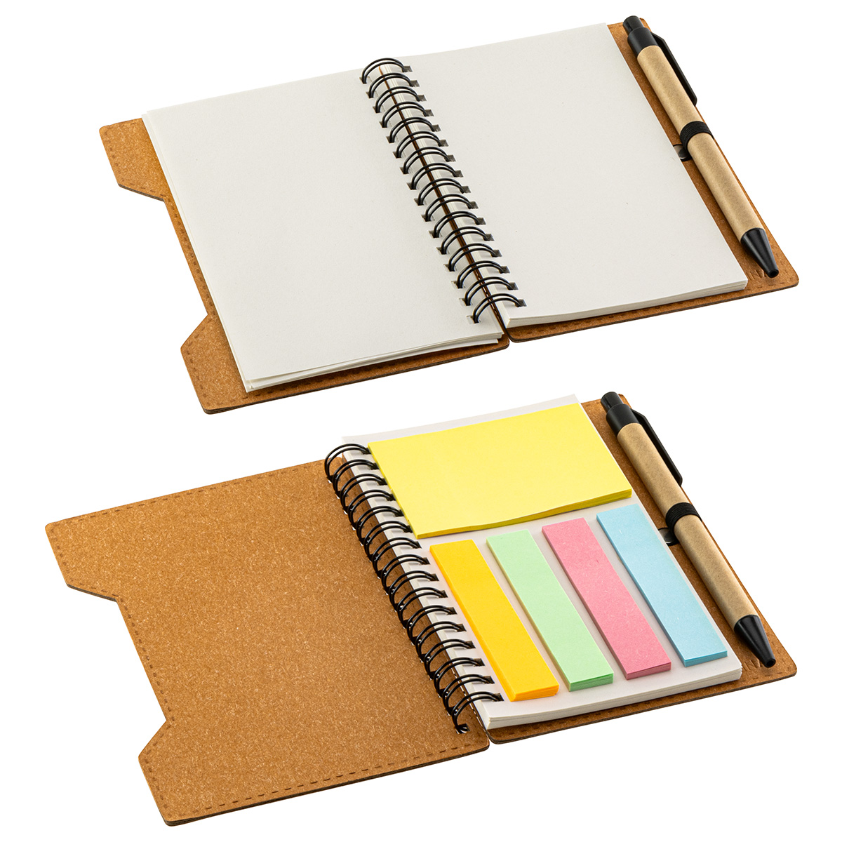 Agenda Recycled Spiral Notebook with Sticky Notes & Pen 6