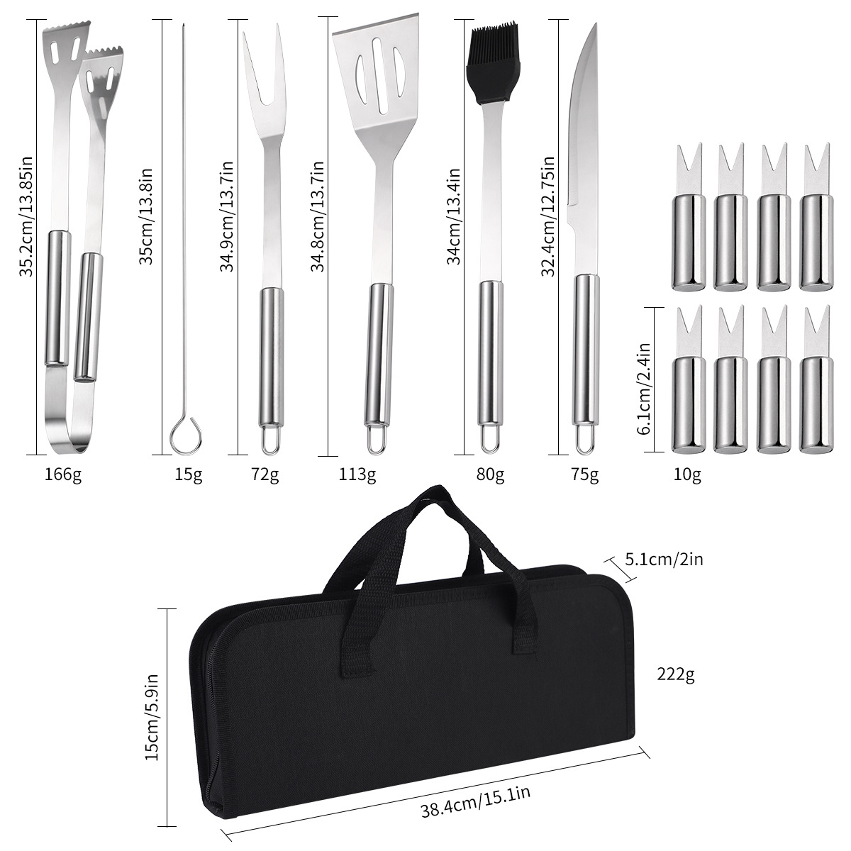 18 PCS Barbecue Grill Tool Set 5