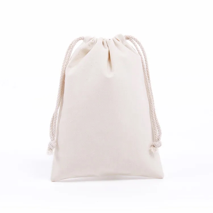 Durable Cotton Muslin Drawstring Sack 19