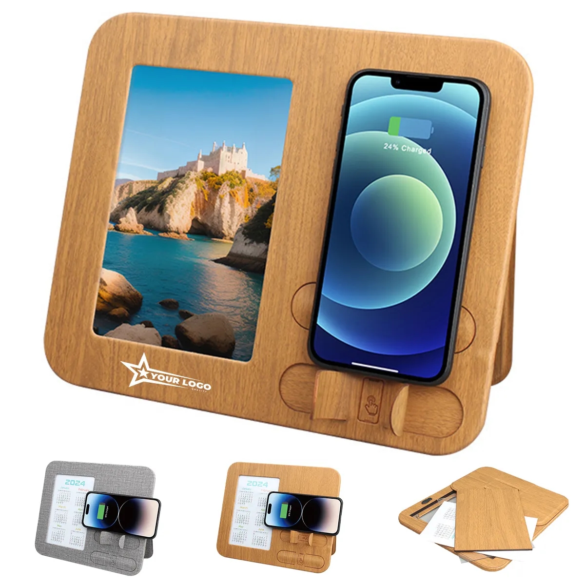 Wireless Charger w/ Picture Frame Charging Station 4