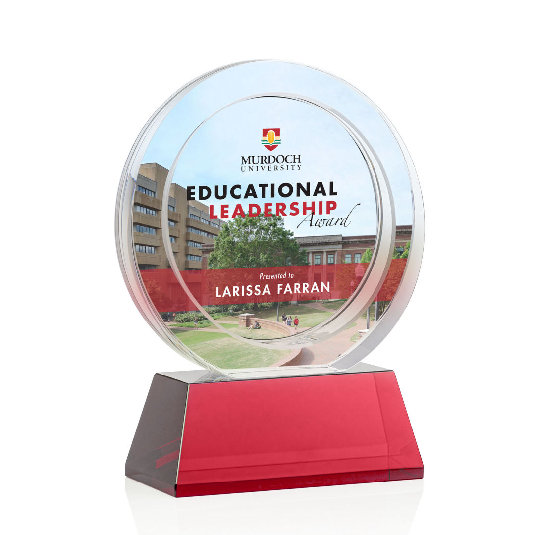 Templeton VividPrint™ Award on Base - Red 3