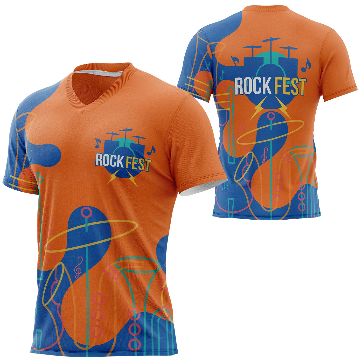 Unisex 160 GSM Brushed Milk Silk Sublimation V-Neck Short Sleeve T-shirt 4