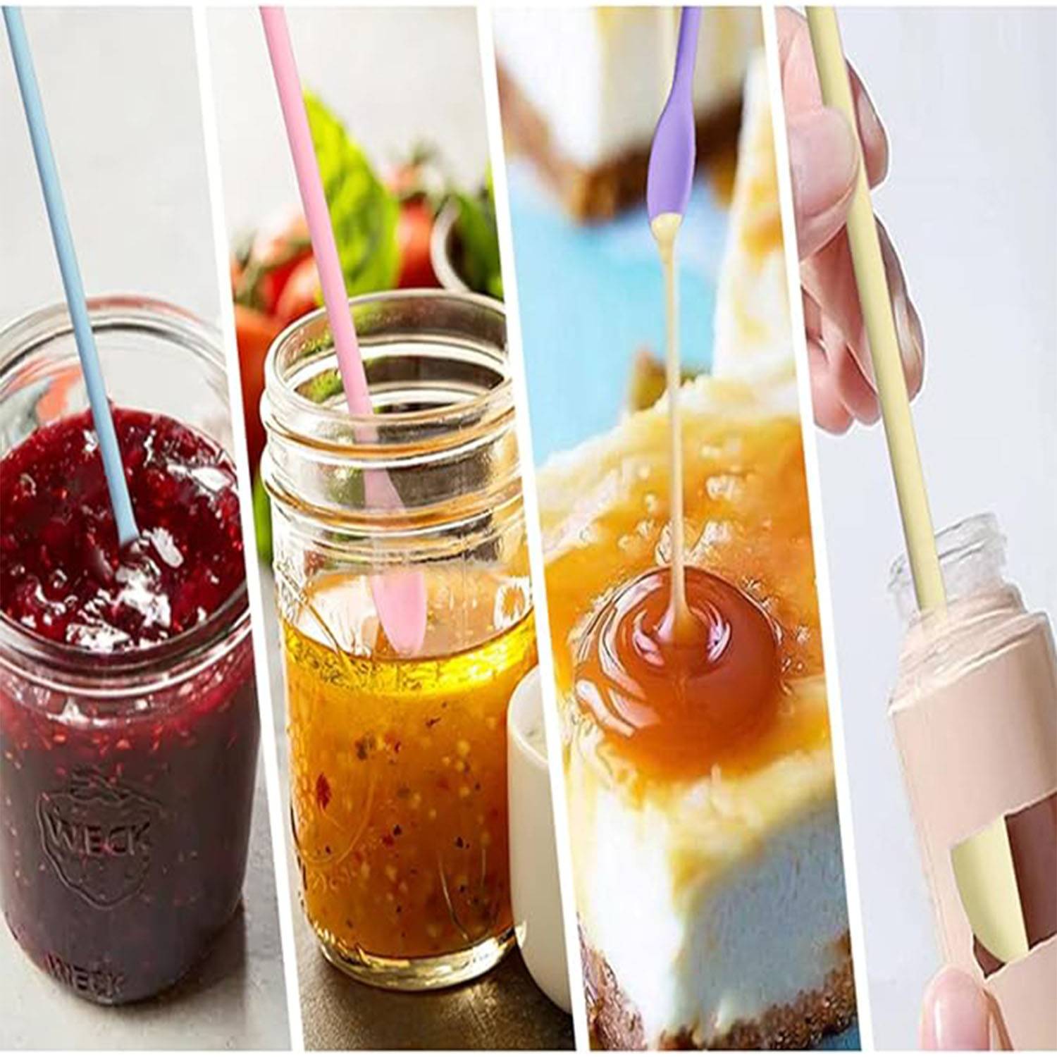 Double-headed Mini Silicone Spoon and Spatula 6