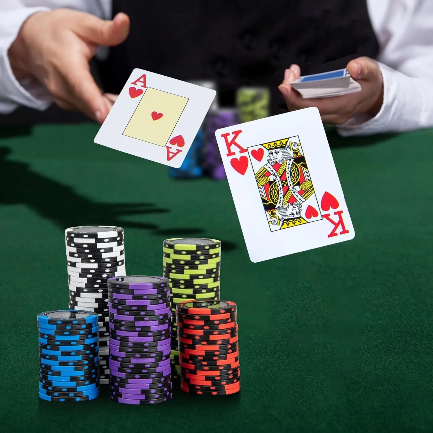 300 PCS 14 Gram Clay Poker Chips w/ Aluminum Case 9