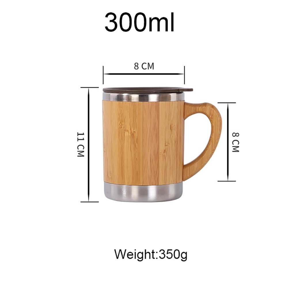12Oz Stainless Steel With Wood Vacuum Insulated Mug 1