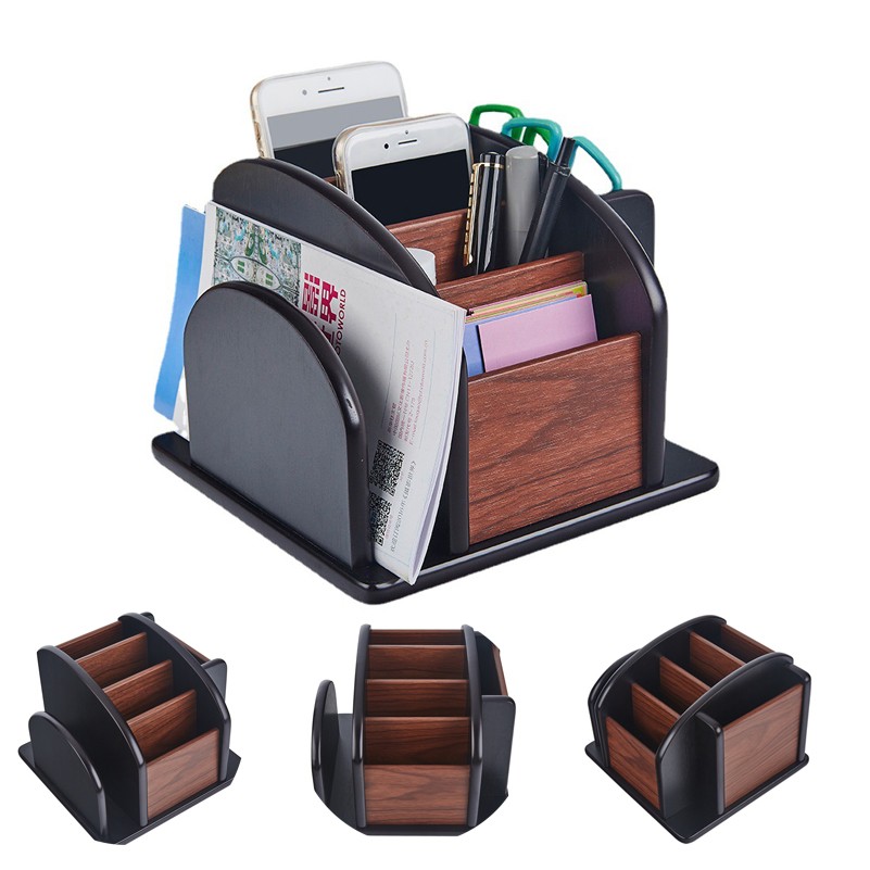Wooden Remote Storage Organizer 3